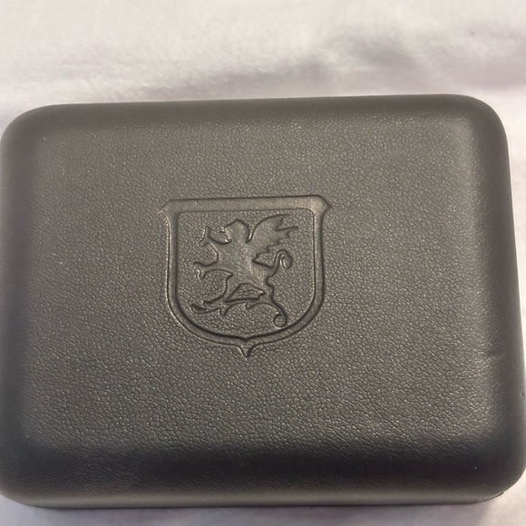 Stacy Adams Gold and Teal Cufflinks - Picture 3 of 3